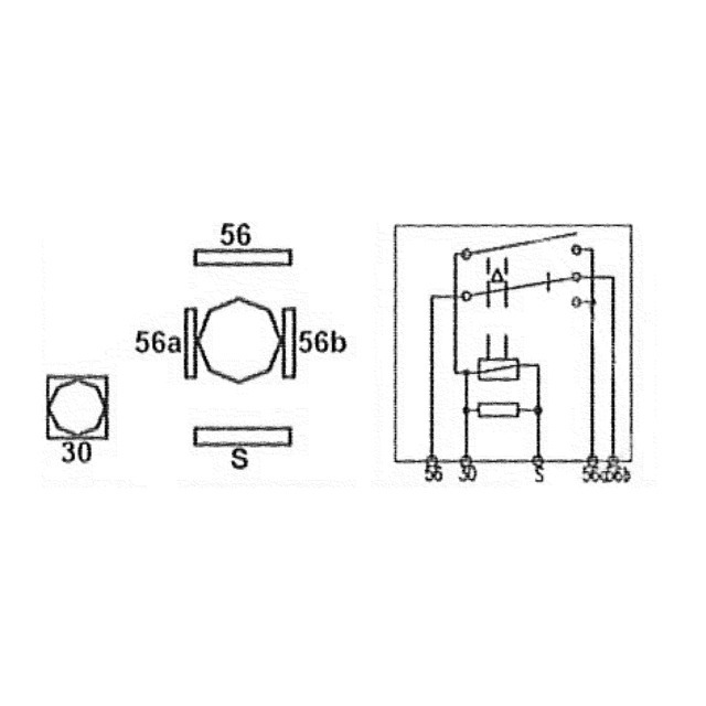 Relais D'eclairage 12V 2X12A 5 Bornes référence fournisseur 1244465